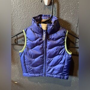 Kids REI Navy Blue Green Puffer Vest